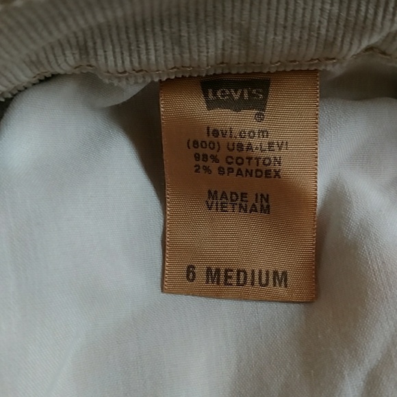 Woman's(BRAND NEW!)LEVI'S corduroys(mid rise) - Picture 5 of 5